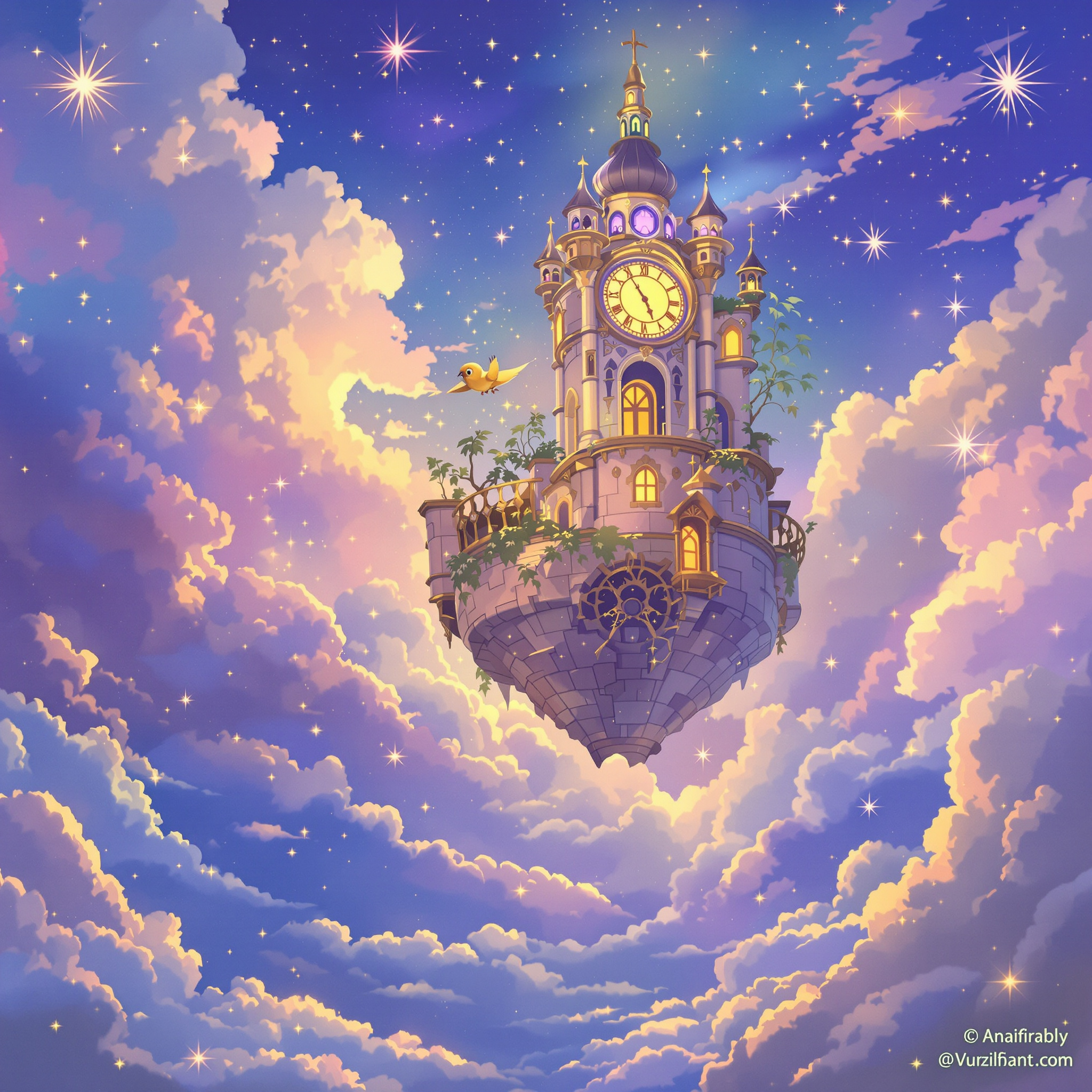 Illustration of a magical forest